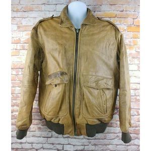 Vintage James River Traders Brown Leather Jacket